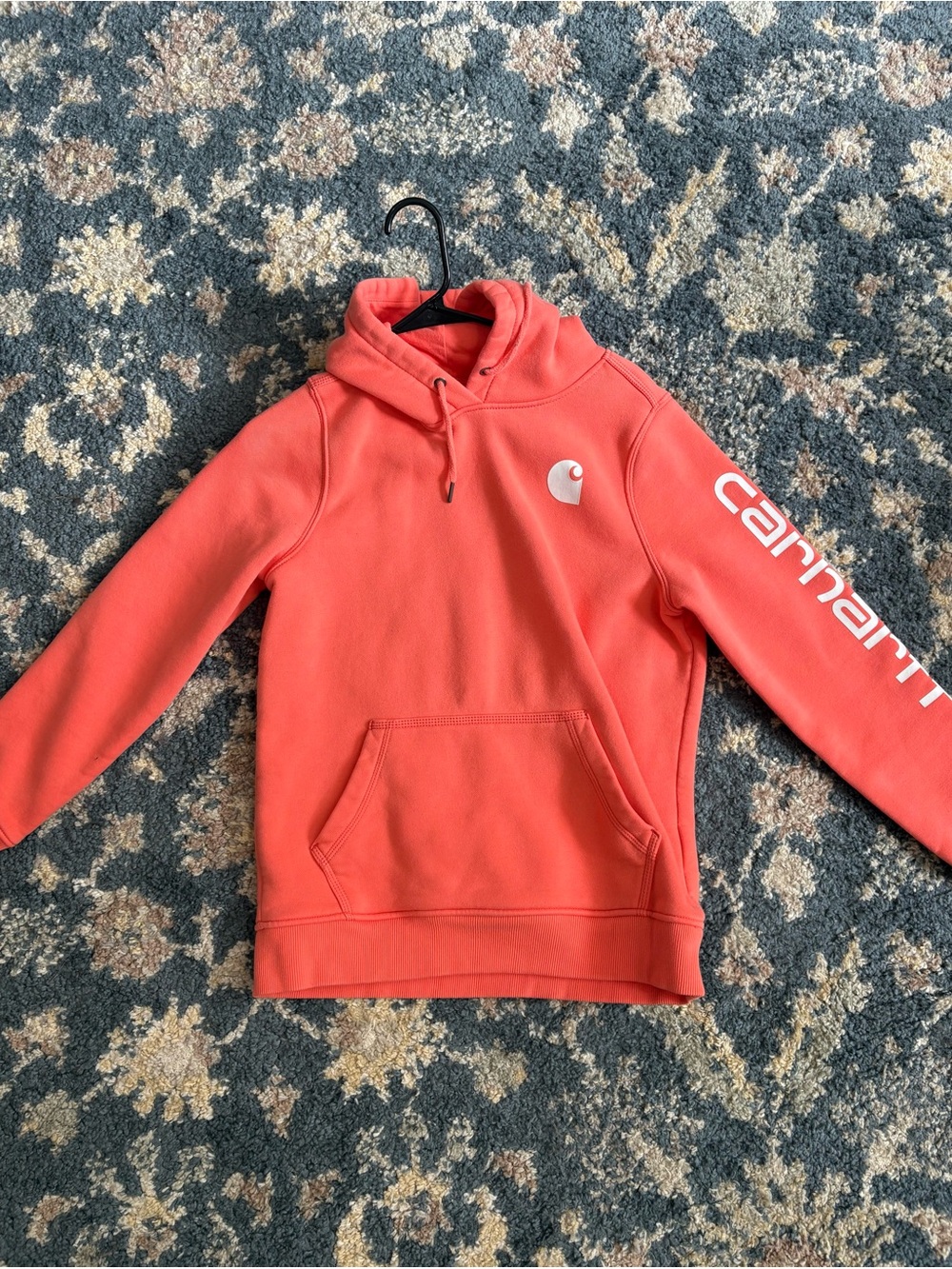 Carhartt Coral Hoodie with White Logo